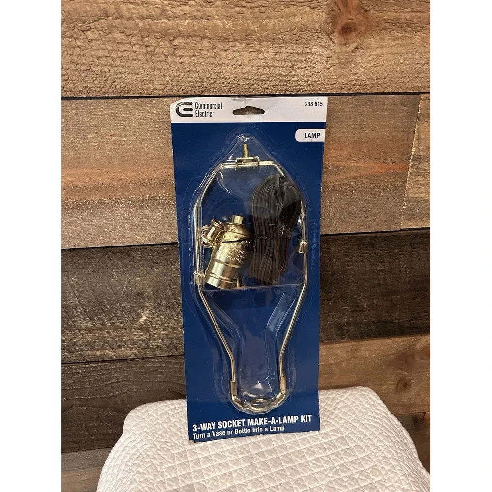 NEW Make-A-Lamp 3-Way Socket Kit‎ Brass